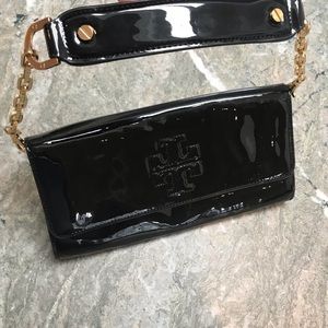 Tory Burch Patent Leather Black Clutch